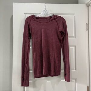 Lululemon Burgundy Long Sleeve Top